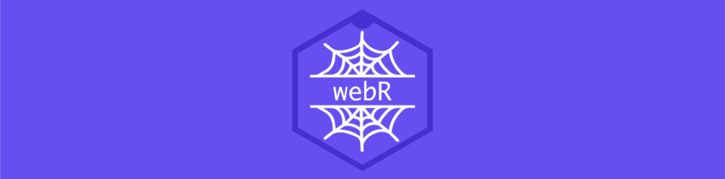 webr Hex on bright purple background