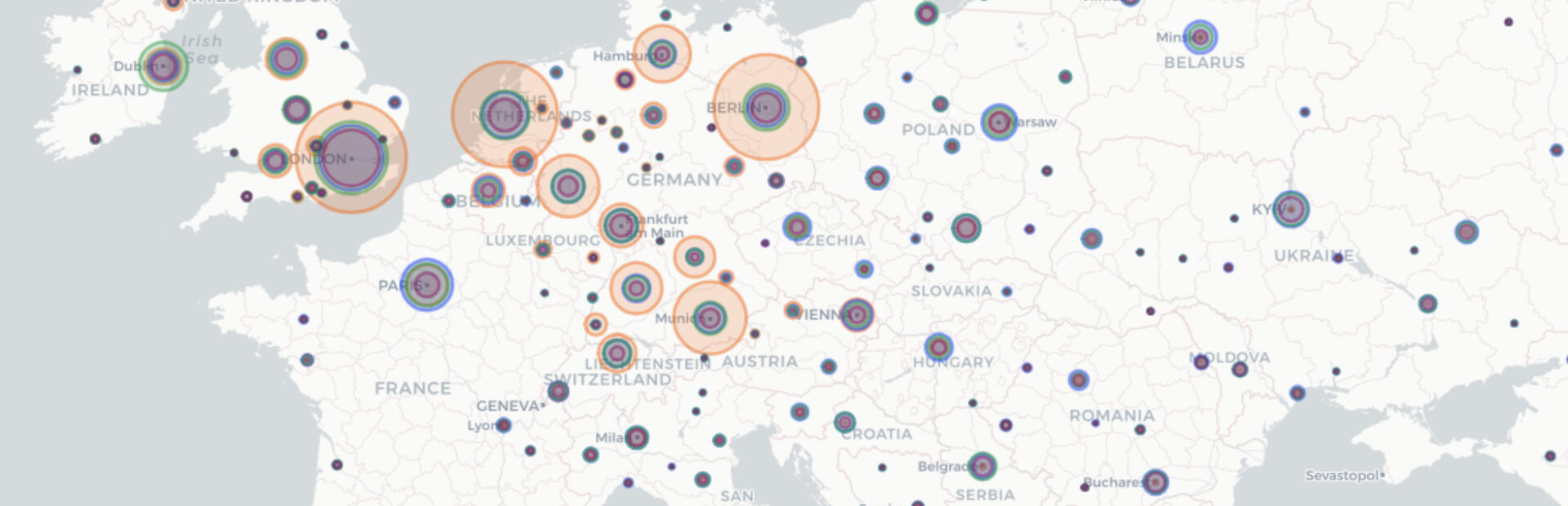 Belgium point map data of Europe