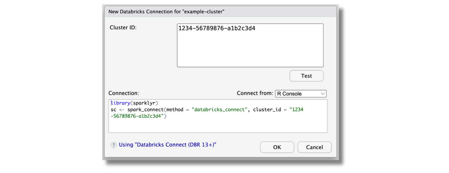 ew Databricks connection in RStudio’s Connections pane